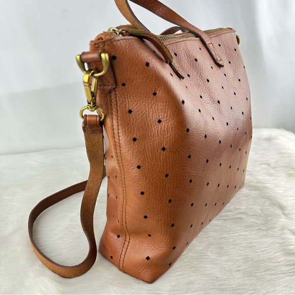 Madewell Brown Perforated Crossbody Bag - Picture 12 of 16